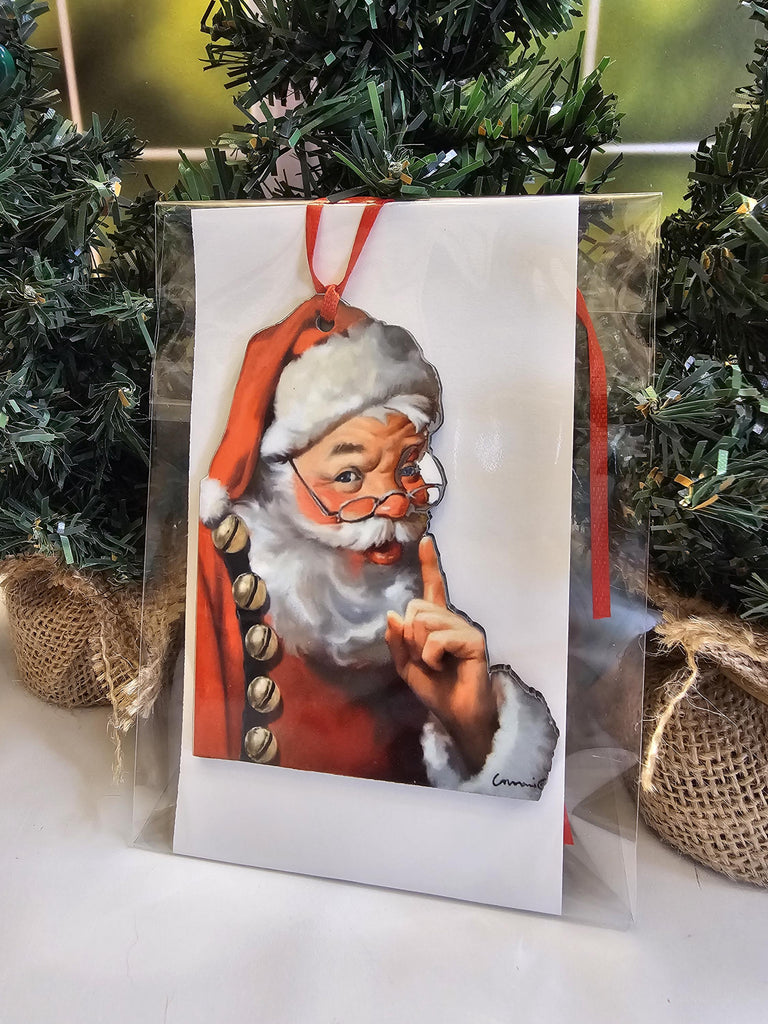 Santa Claus Christmas Ornament One-Sided Whimsical Vintage Santa