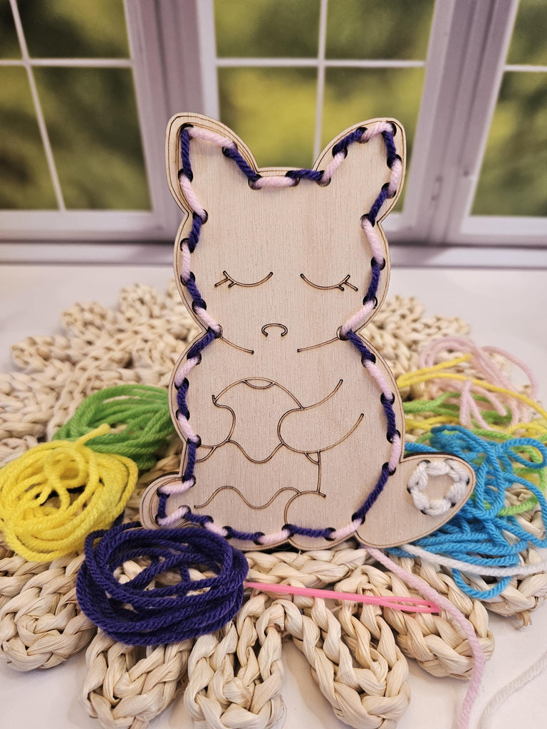 Kids Sewing Kit | Easter Bunny Kit | DIY Sewing Craft | Yarn Crafts | Learn to Sew Kit | Crafting Kit for Kids | Personalized Craft Kit
