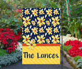 Personalized Yellow Daisy Garden Flag - 12 x 18 Summer Family Name Flag - Custom Garden Decor