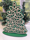 Wood Christmas Tree Decor Tabletop Desk Decoration | Christmas Tree