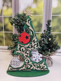 Wood Christmas Tree Decor Tabletop Desk Decoration | Christmas Tree with Ornaments