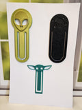 Alien Bookmark Set | 3-piece Alien 3D Printed Bookmarks