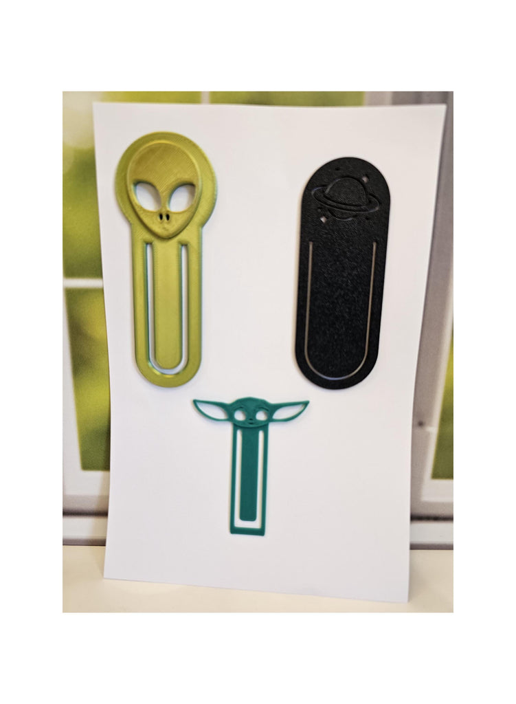 Alien Bookmark Set | 3-piece Alien 3D Printed Bookmarks