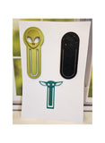 Alien Bookmark Set | 3-piece Alien 3D Printed Bookmarks