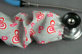 Valentines Holiday Stethoscope cover | Heart Fabric Stethoscope Cord cover | Handmade Nurse Doctor Gift | Stethoscope Accessories |