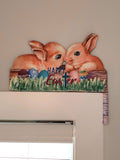 Door & Window Trim  - Happy Easter Bunnies Sign