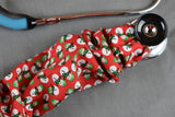 Stethoscope Cover- Christmas Snowman (Red Background)