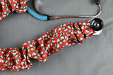 Stethoscope Cover- Christmas Snowman (Red Background)