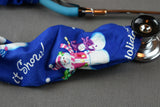Stethoscope Cover- Blue Snowmen