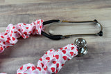 Stethoscope Cover - Valentine's Hearts Pink and Red