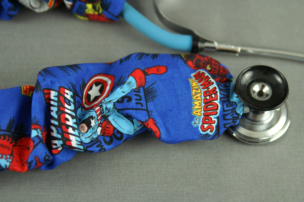 Stethoscope Cover - Blue Superhero
