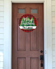 Door Hanger - Personalized Merry Christmas Trees