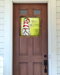 Door Hanger - Personalized Merry Christmas Gnome