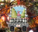 Christmas Ornament - Personalized Christmas Truck Gnomes