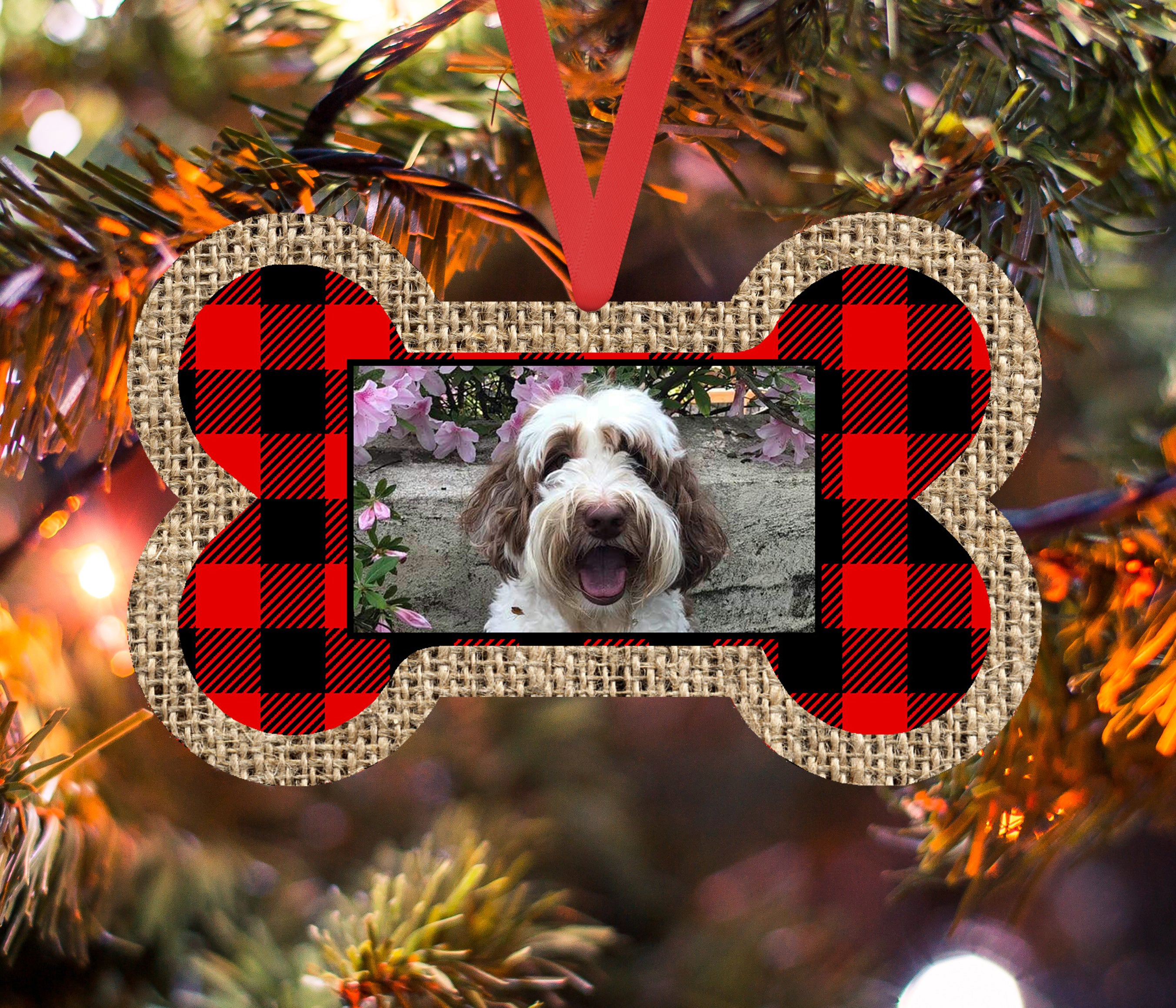 Christmas Ornament - Personalized Dog Bone