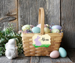 Easter Basket Tag - Personalized Gingham Easter Tag