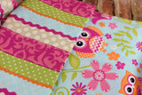 18 Inch Doll Bedding Set - Pink Owl Print Mattress for Baby Dolls