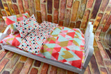 Doll Bedding Set for 18-inch Dolls - Baby Doll Dollhouse Gift - cute