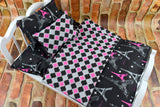 18 20 Inch Doll Bedding Set - Pink Paris Theme - Perfect for Baby Dolls - Ideal Gift for Girls