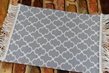 Elegant Gray Miniature Dollhouse Rug for 18" and 12" Dolls - Miniature Doll Decor and Accessories