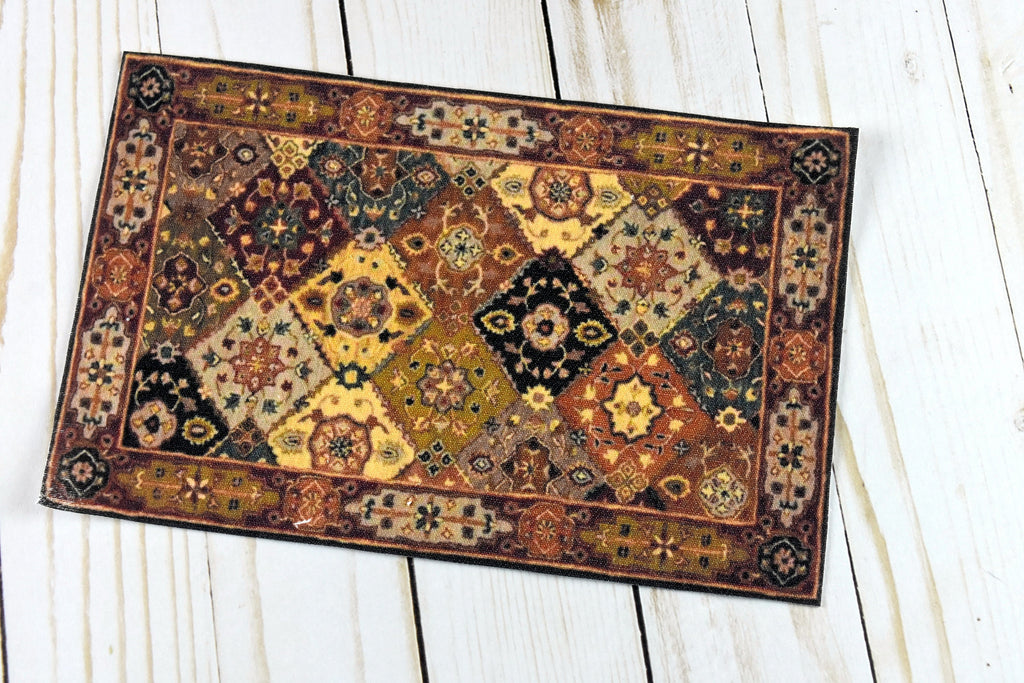 Chic Dollhouse Miniature Oriental Rug - Modern Dollhouse Accessory