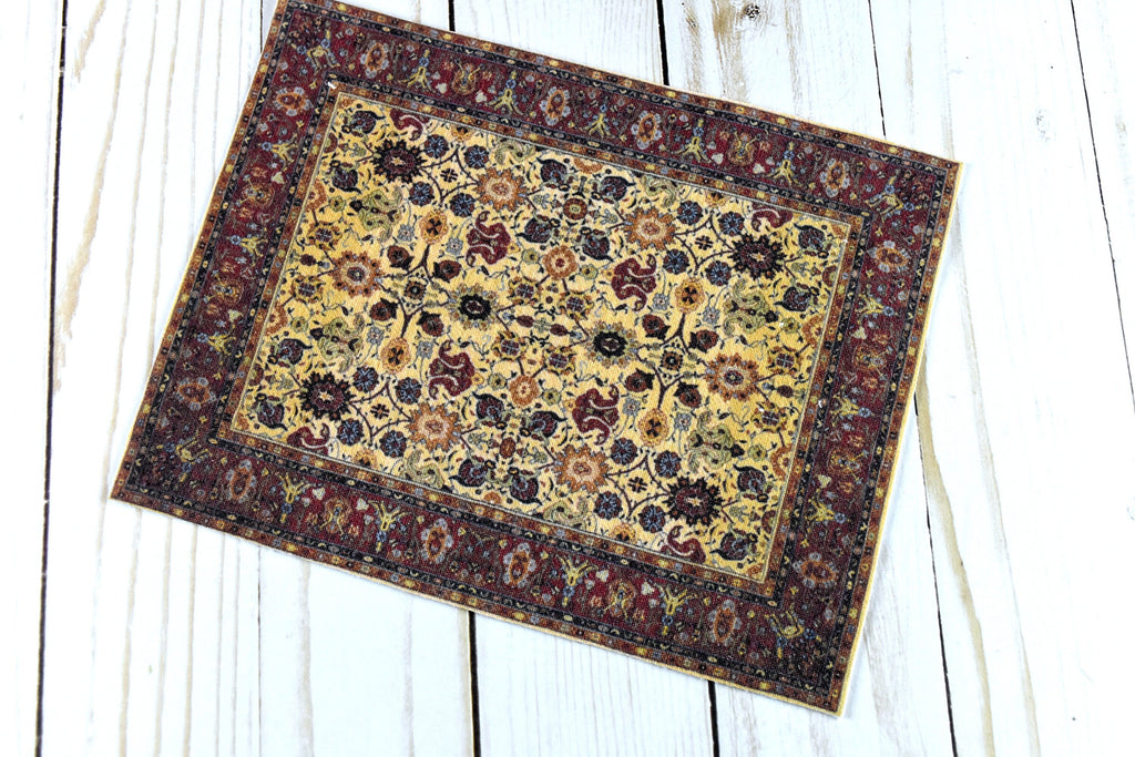 Modern Dollhouse Rug  Miniature Oriental Chic Accessory  Dollhouse Dcor