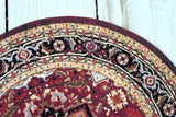 Round Dollhouse Rug - Miniature Oriental Chic  Modern Doll Accessories