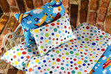 18 in Doll Bedding Set Mattress Sheets and Pillow  Airplane Pattern  Gifts for Girls  Pet Dog Bed  Fits 18" 20" Dolls