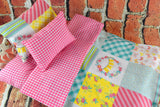 Doll Bedding and Mattress Set for 18 in and 20 in Baby Dolls in Pink