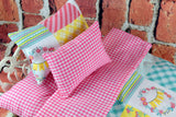 Doll Bedding and Mattress Set for 18 in and 20 in Baby Dolls in Pink