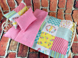 Doll Bedding and Mattress Set for 18 in and 20 in Baby Dolls in Pink