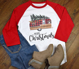 Vintage Christmas Camper Plus Size Womens Holiday Shirt - Gifts for Her