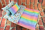 Unicorn Doll Bedding Set for 18-20 Inch Dolls  Rainbow  Baby Doll Mattress  Adorable and Colorful Design