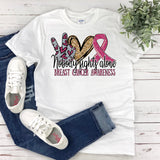 Breast Cancer Awareness Top  Pink Womens Shirt  Plus Size Raglan Tee  Cancer Support Gift