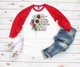 Womens Skull Raglan Shirt  Plus Size Storm Graphic  Trendy Ladies Top  Mom Shirt