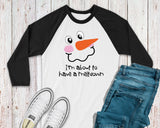Womens Snowman Winter Humor Plus Size Custom Shirt - Meltdown Funny Ladies Tee