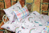 Unicorn Doll Bedding with Pink Mattress for 18 Inch Dolls - Adorable and High-Quality