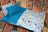 Mermaid Doll Bedding Set for 18" and 20" Dolls - Includes Mattress and Matching Accessories