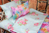 18 in Doll Bedding Set - Teal Pet Bed Blanket and Mattress - Perfect Gifts for Girls