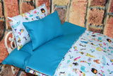 Mermaid Doll Bedding Set for 18" and 20" Dolls - Includes Mattress and Matching Accessories