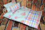 Teal Doll Bedding Set for 18 in Dolls - Mattress Blanket and Pillow - Perfect for Baby Dolls and Pet Dogs