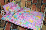 18 in Doll Bedding Set with Mattress - Butterfly Design for Baby Dolls
