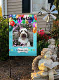 Personalized Pet Garden Flag - Custom 12x18 Celebration  Happy Birthday Theme  Dog Lover Gift