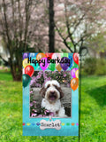 Personalized Pet Garden Flag - Custom 12x18 Celebration  Happy Birthday Theme  Dog Lover Gift