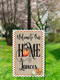 Personalized Welcome Fall Garden Flag  Custom Family Name Pumpkin Design  12x18 Inches