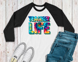 Teacher Life Tie Dye Plus Size Shirt  Teacher Appreciation Gift for Ladies  Teacher Shirt