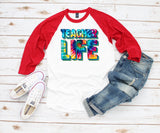 Teacher Life Tie Dye Plus Size Shirt  Teacher Appreciation Gift for Ladies  Teacher Shirt
