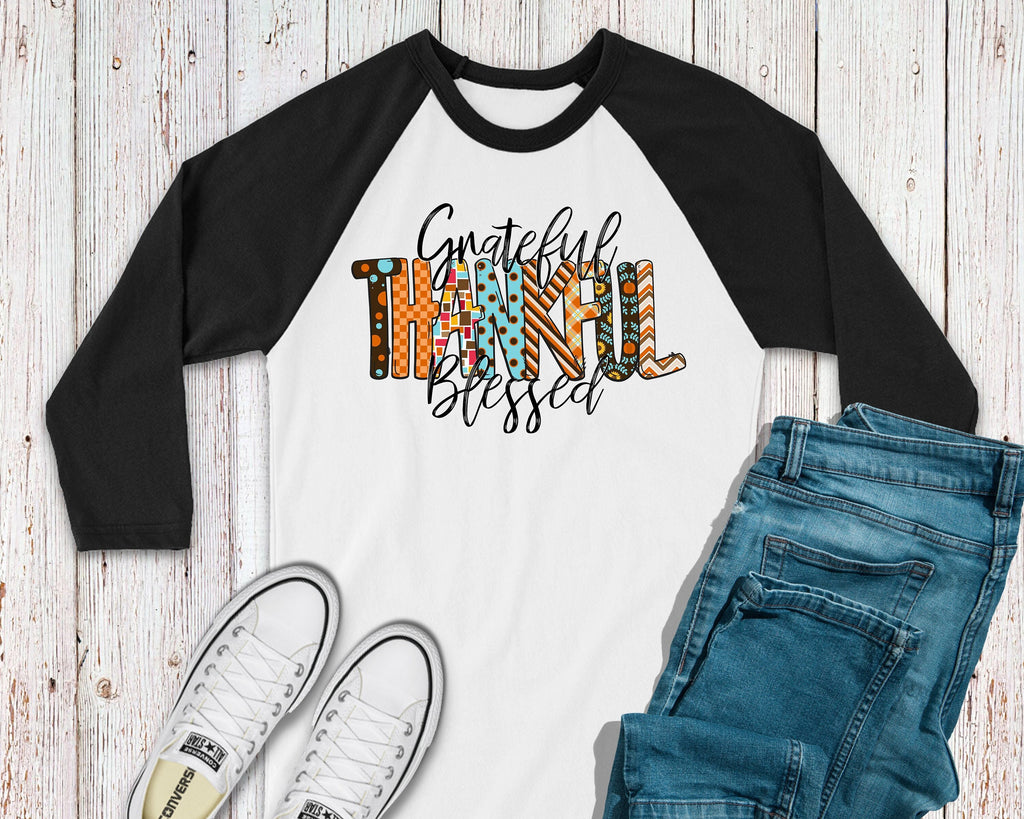 Fall Thankful Blessed Shirt  Plus Size Womens Thanksgiving Shirts