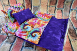 18 in Doll Bedding Set - Tie Dye Design - Includes Mattress Blanket - Perfect for Baby Dolls  or Pet Beds - Gifts for Girls