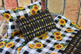 Sunflower Buffalo Check Doll Bedding Set for 18" Dolls | Mattress Blanket and Pillows | Perfect Birthday or Christmas Gift